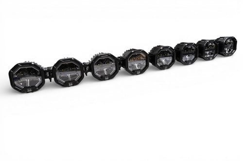 8 Light U-Con Interlocking Off Road LED Pod With Amber or White DRL Running Light